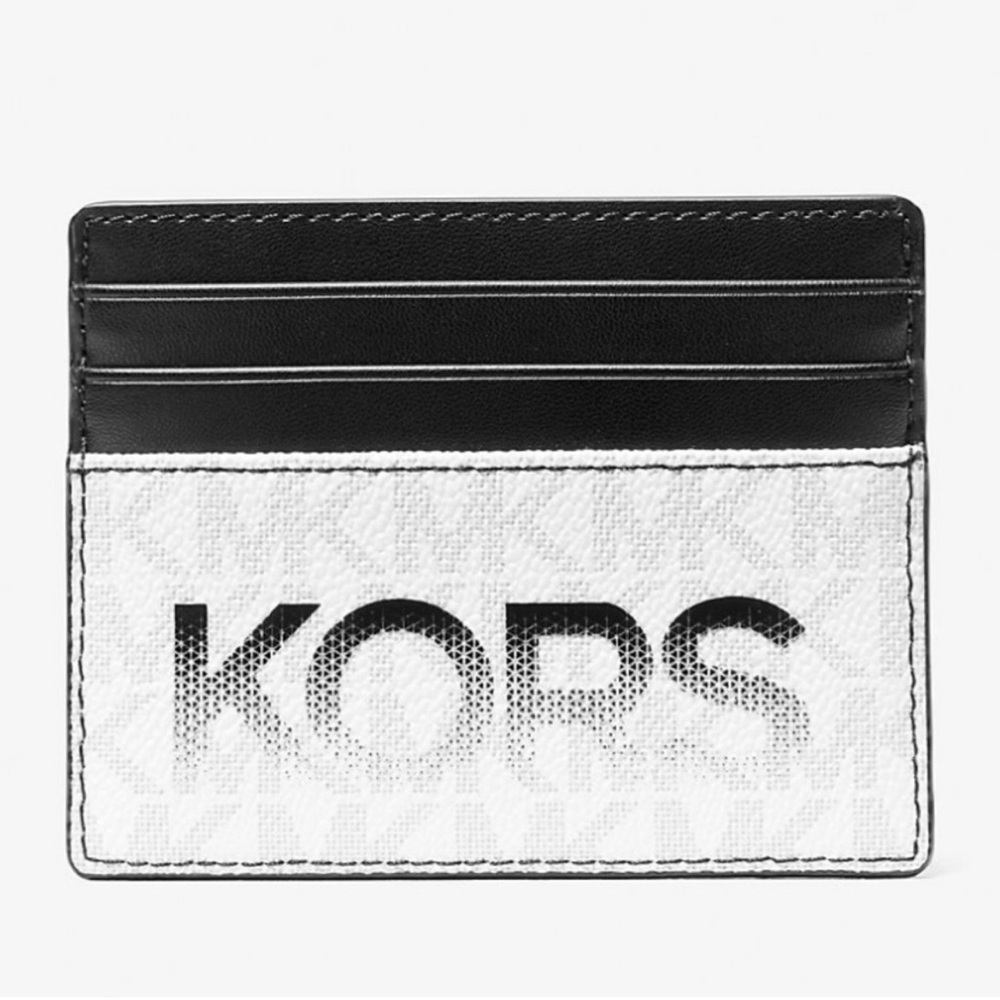 Michael Kors Copper Graphic Logo Tall Card Holder